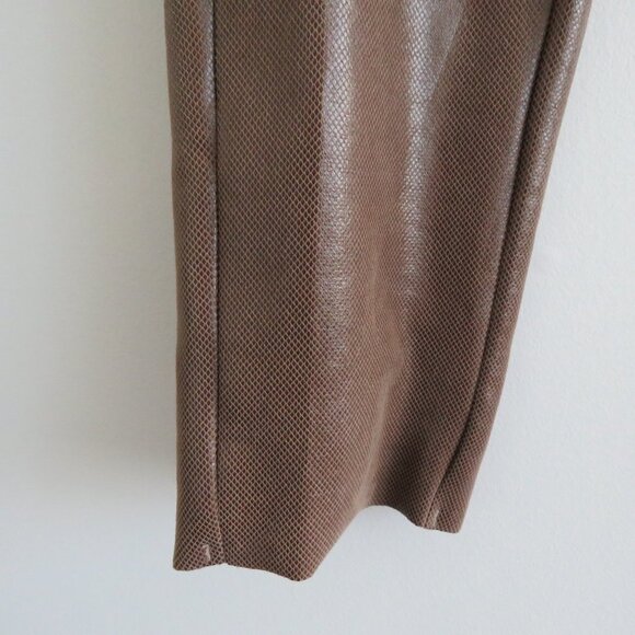 ANIA SCHIERHOLT Tan Brown Faux Leather Pants - Size US 32 - Picture 6 of 14